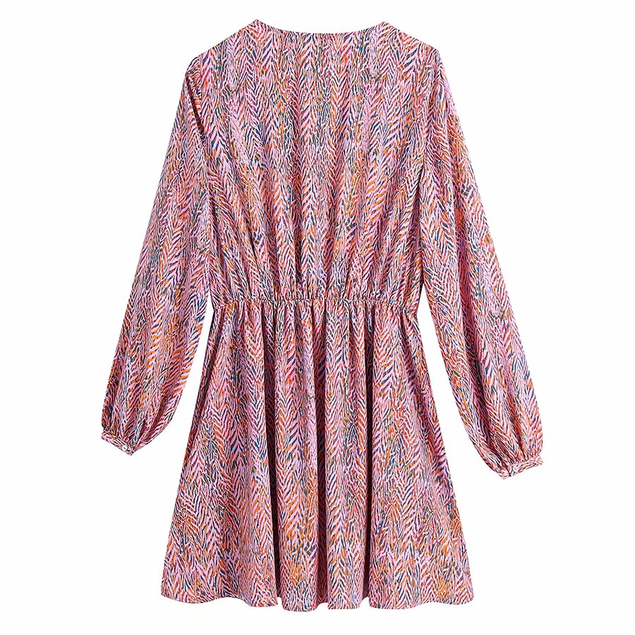 Floral Printed Boho Mini Dress