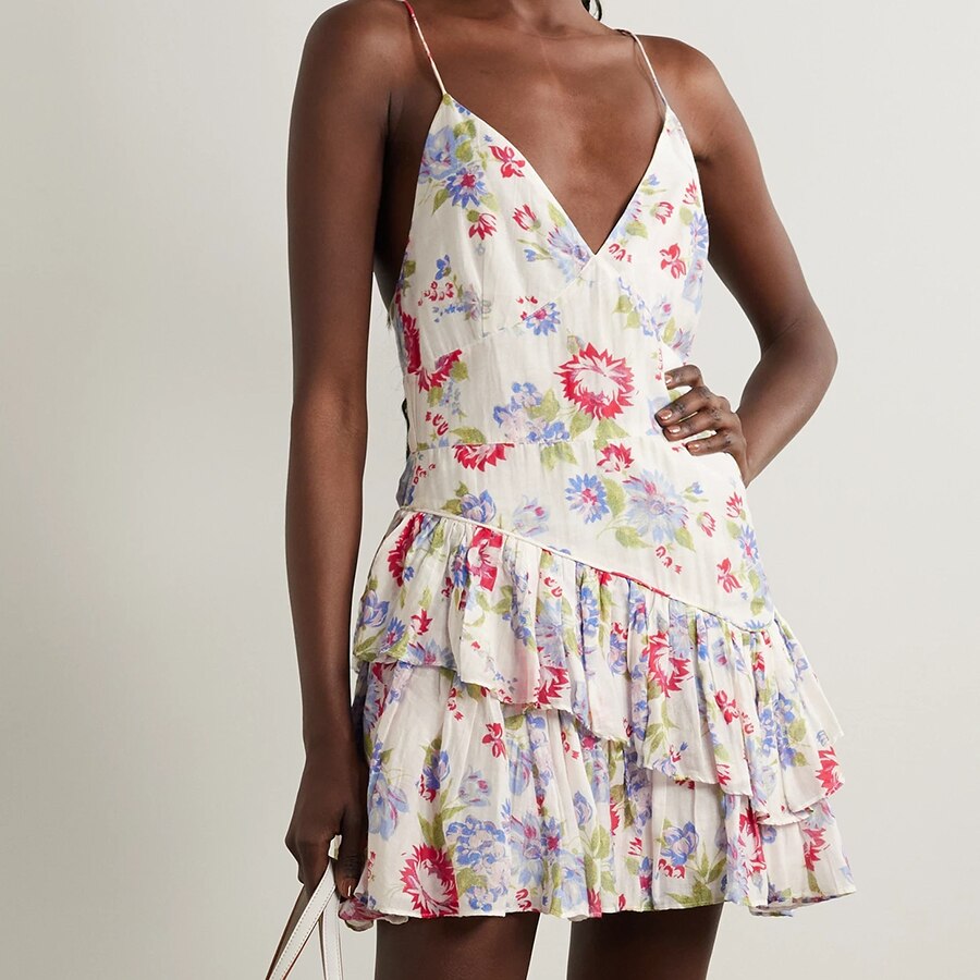 Chic Floral Print Mini Dress