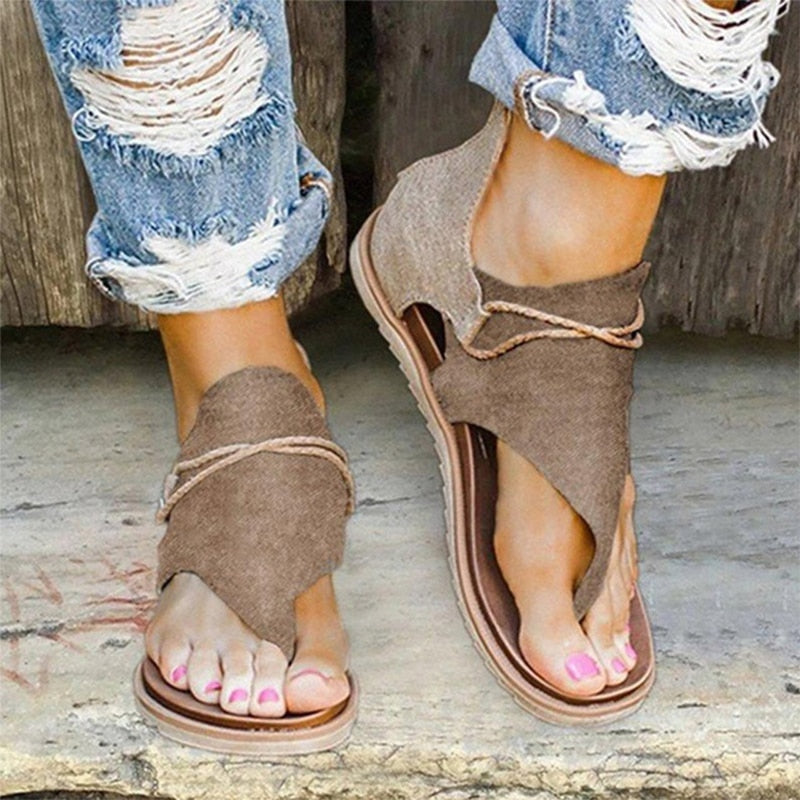 Boho Style Sandals Cover Heel