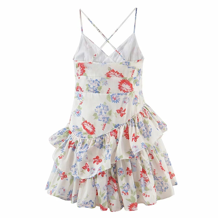 Chic Floral Print Mini Dress