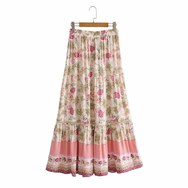 Skirt Floral Printed 2 Pieces Set