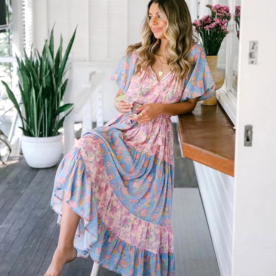 Floral Printed Maxi Dress