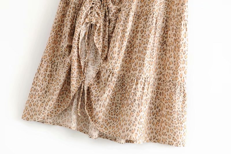 Bohemian Leopard Print Maxi Skirt