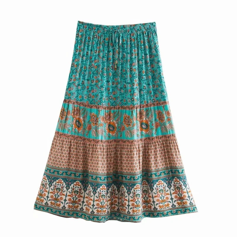 Boho Floral Skirt