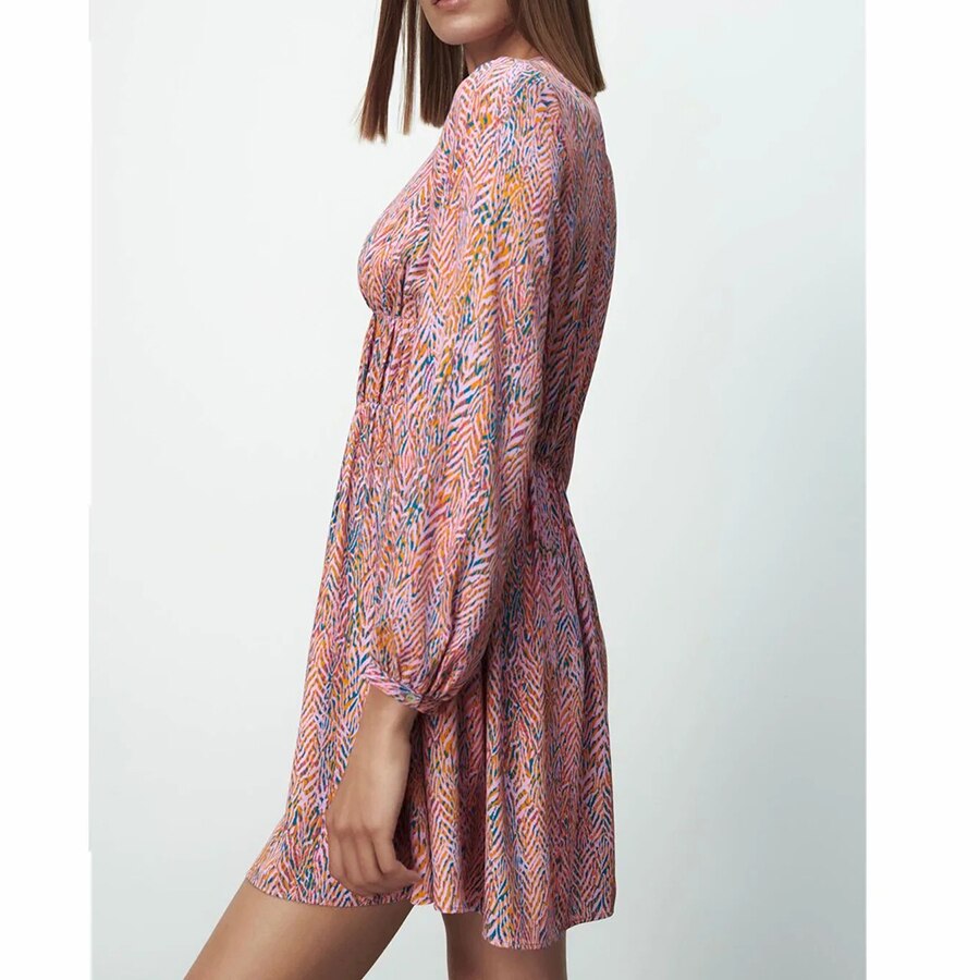 Floral Printed Boho Mini Dress