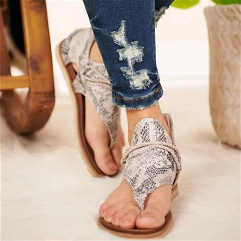 Boho Style Sandals Cover Heel