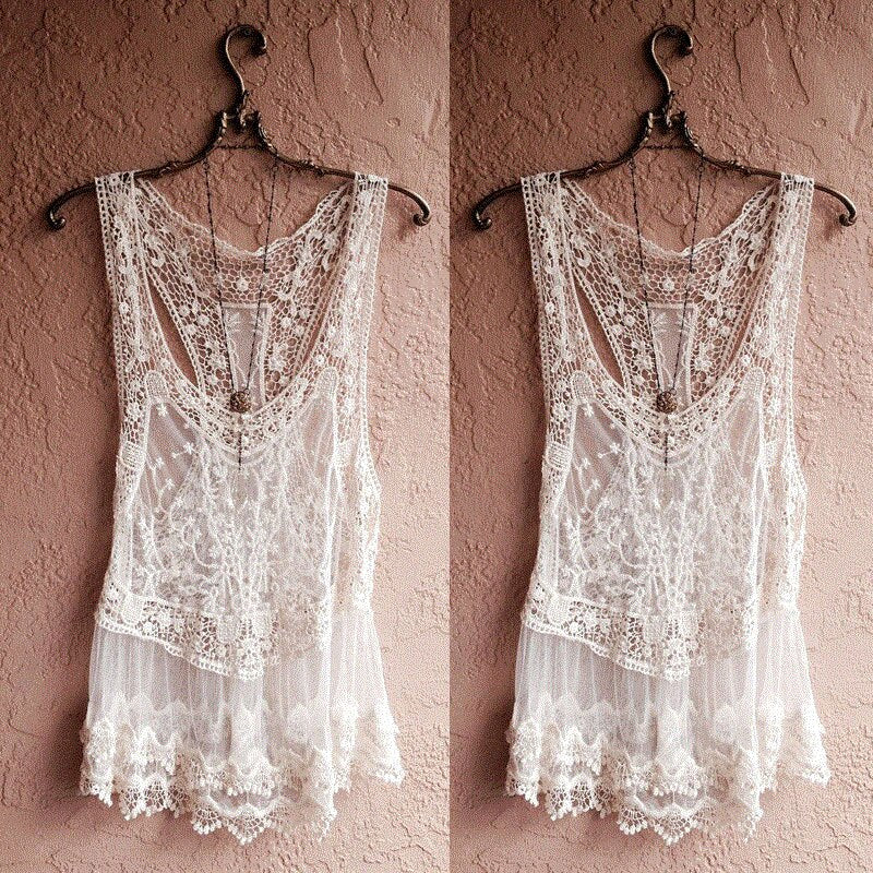 Sexy Sleeveless Swim Cover-Ups Crochet