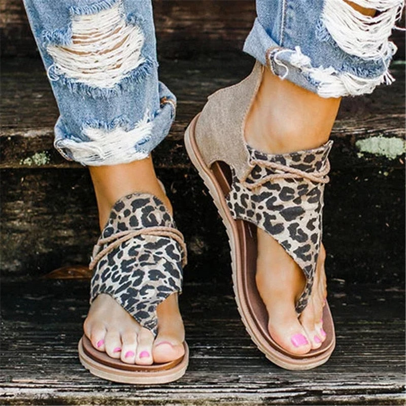 Boho Style Sandals Cover Heel