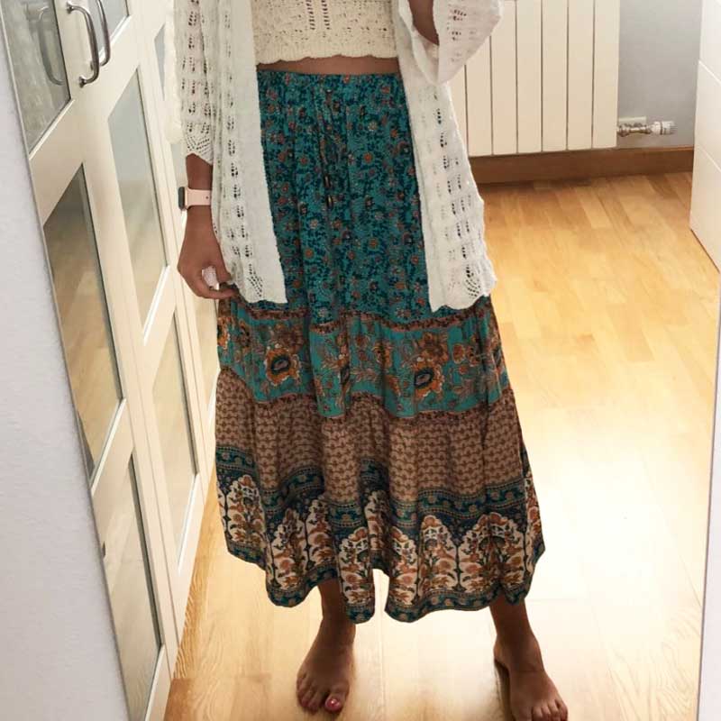 Boho Floral Skirt