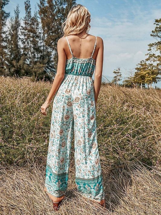 Bohemian Print Floral Jumpsuit