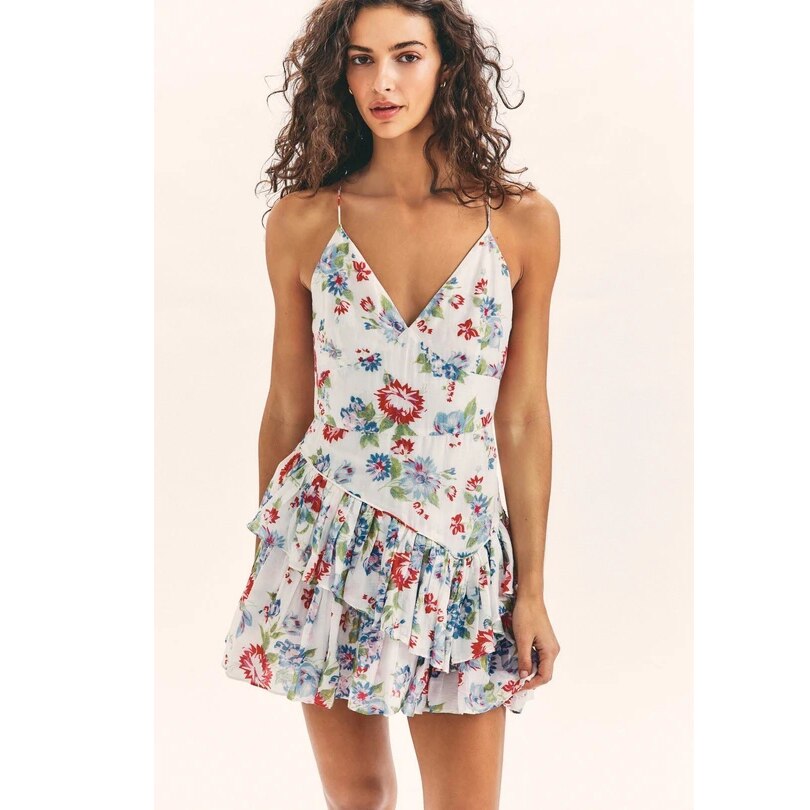 Chic Floral Print Mini Dress