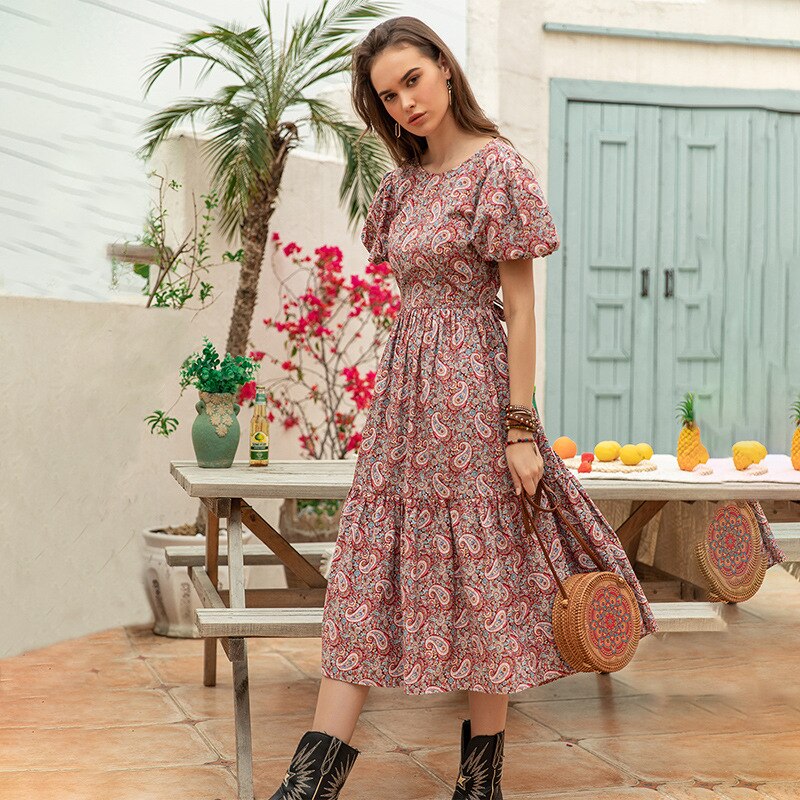 Midi Dress Floral Print