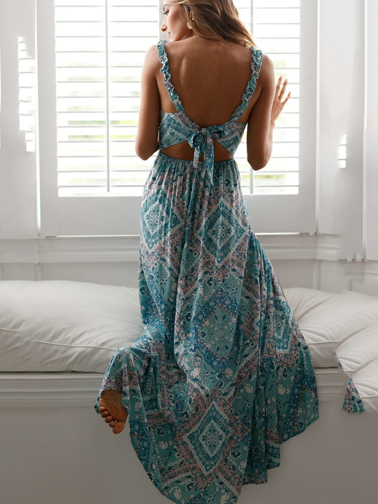 Bohemian Long Dress Print