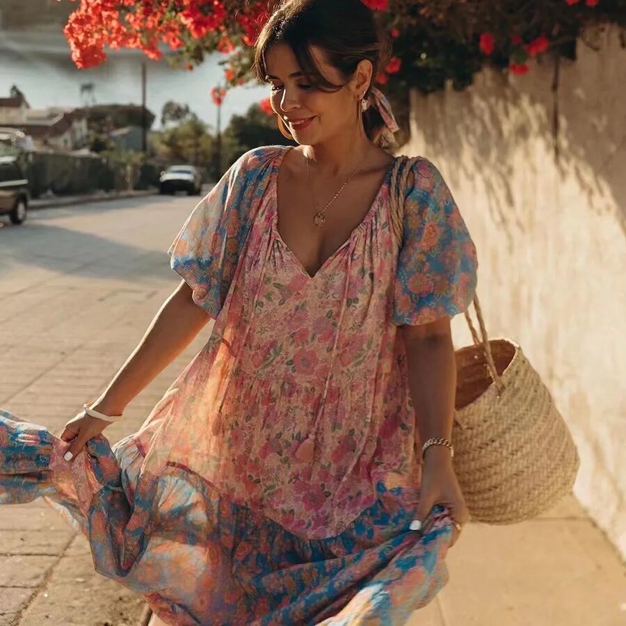 Floral Printed Maxi Dress