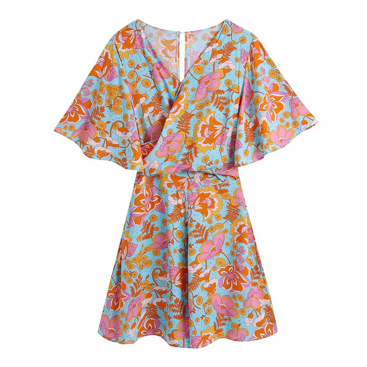 Boho Floral Print Playsuit