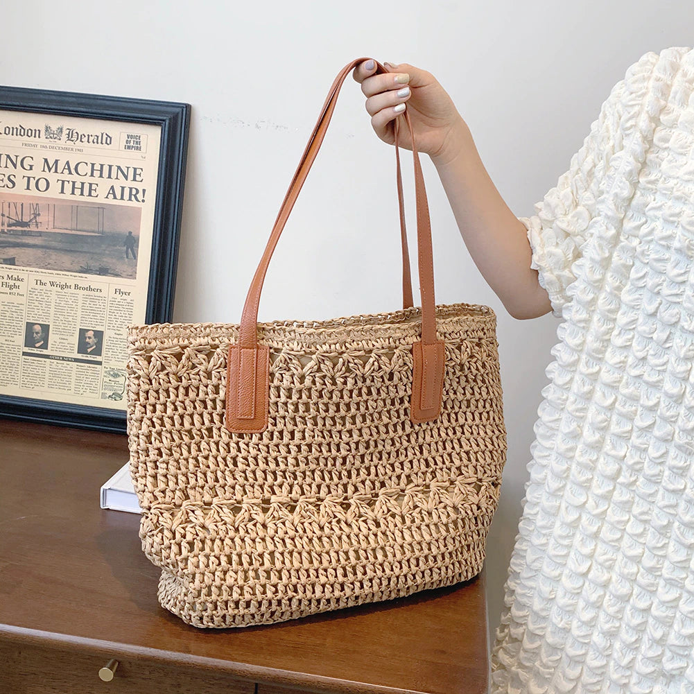 Straw Woven Underarm Shoulder Bag