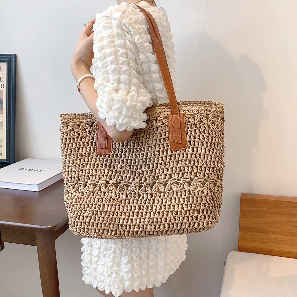 Straw Woven Underarm Shoulder Bag