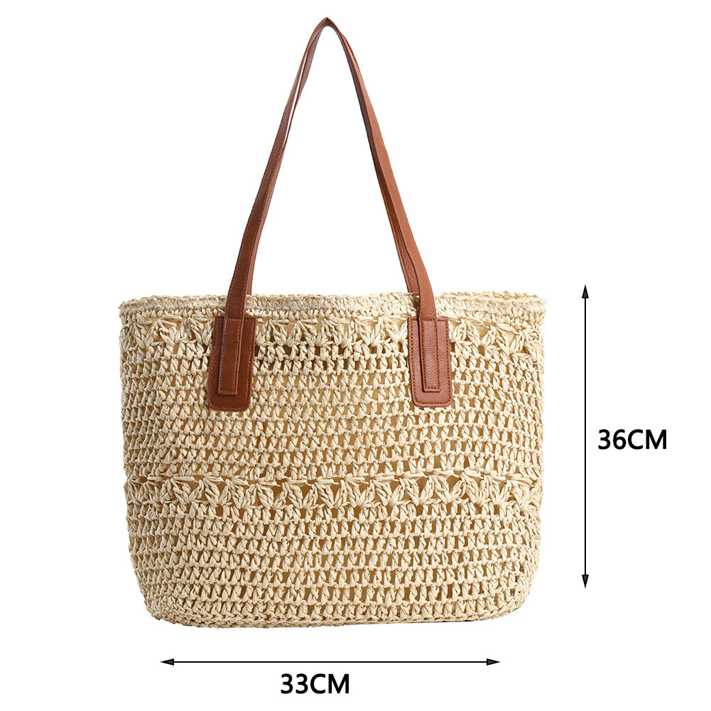 Straw Woven Underarm Shoulder Bag