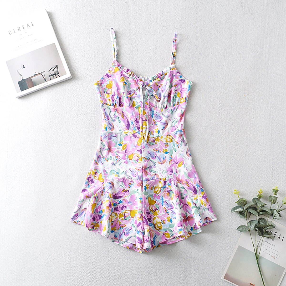 Floral Print Loose Jumpsuit