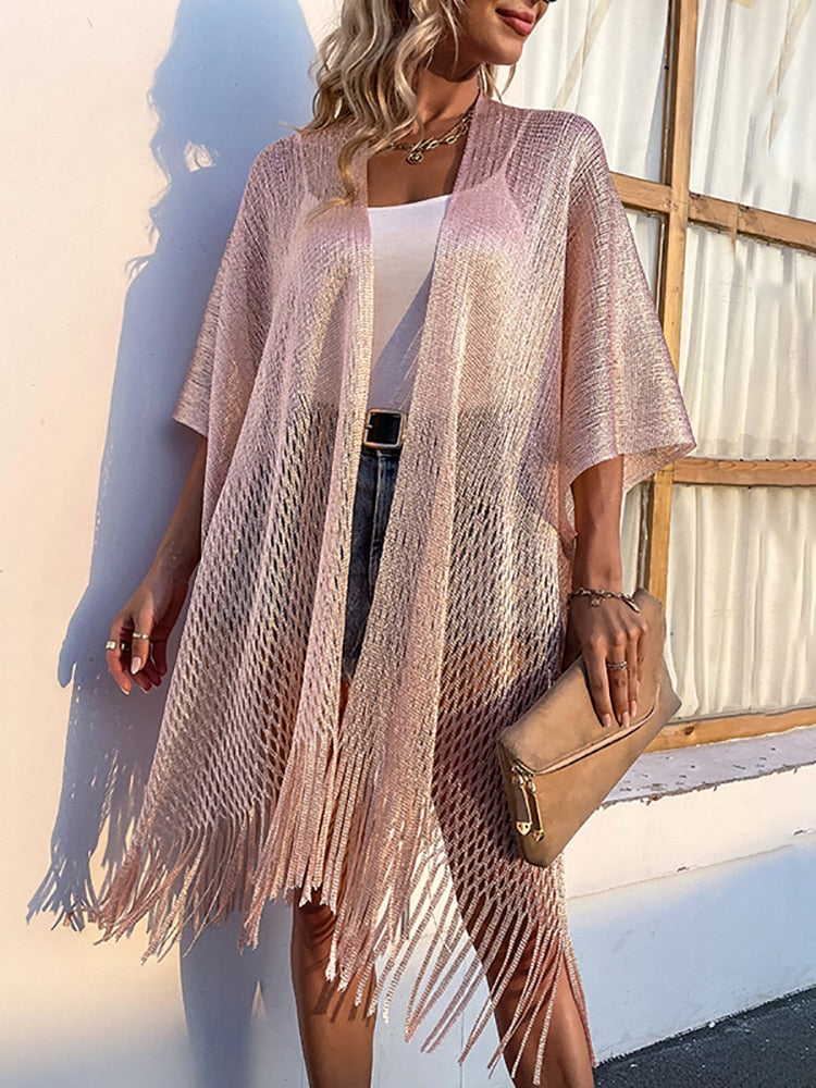 Boho Pink Beach Cover Up