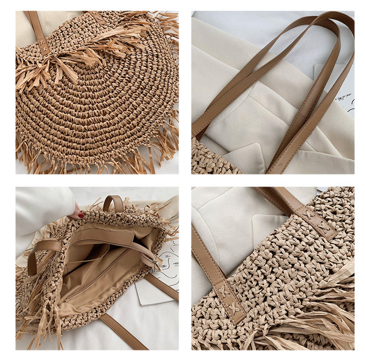 Shoulder Rattan Handmade Bag