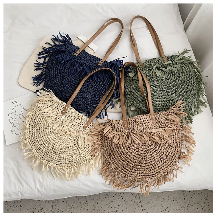 Shoulder Rattan Handmade Bag