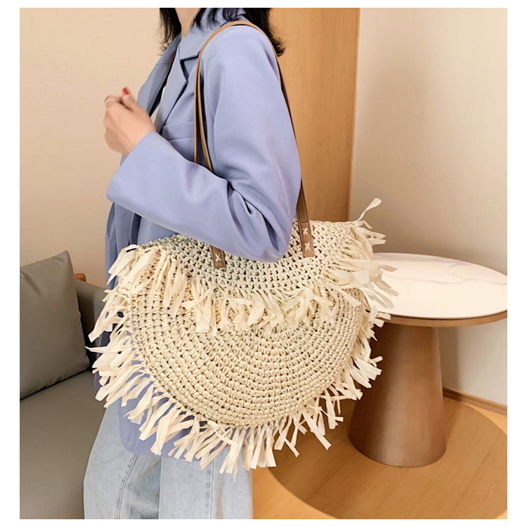 Shoulder Rattan Handmade Bag