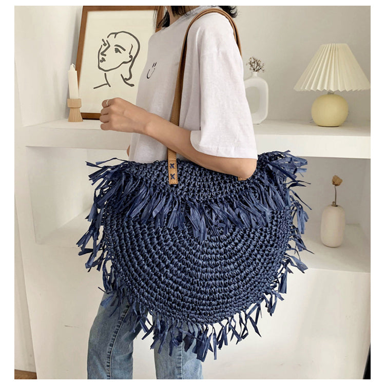 Shoulder Rattan Handmade Bag