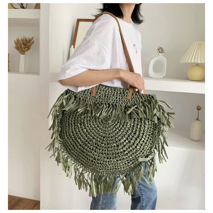 Shoulder Rattan Handmade Bag