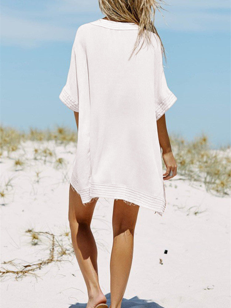 Cover Up White Crochet Tunic