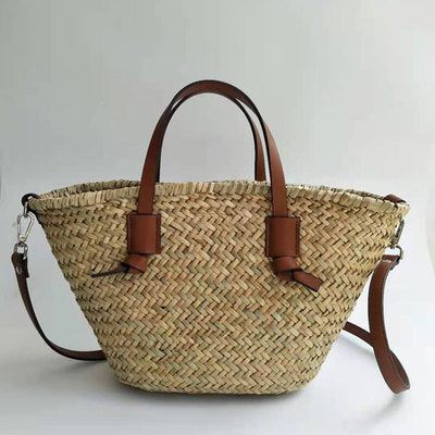 Casual Wicker Basket Bag