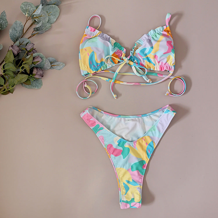 Floral Print Bikini String