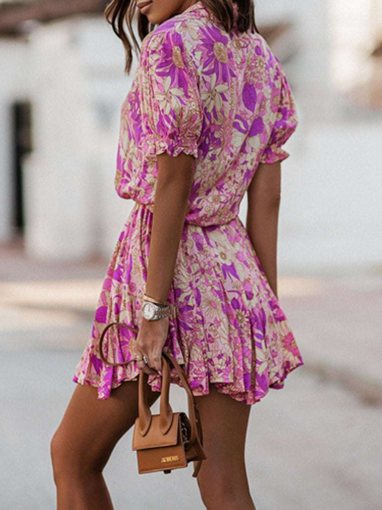 Fashion Street Print Mini Dress