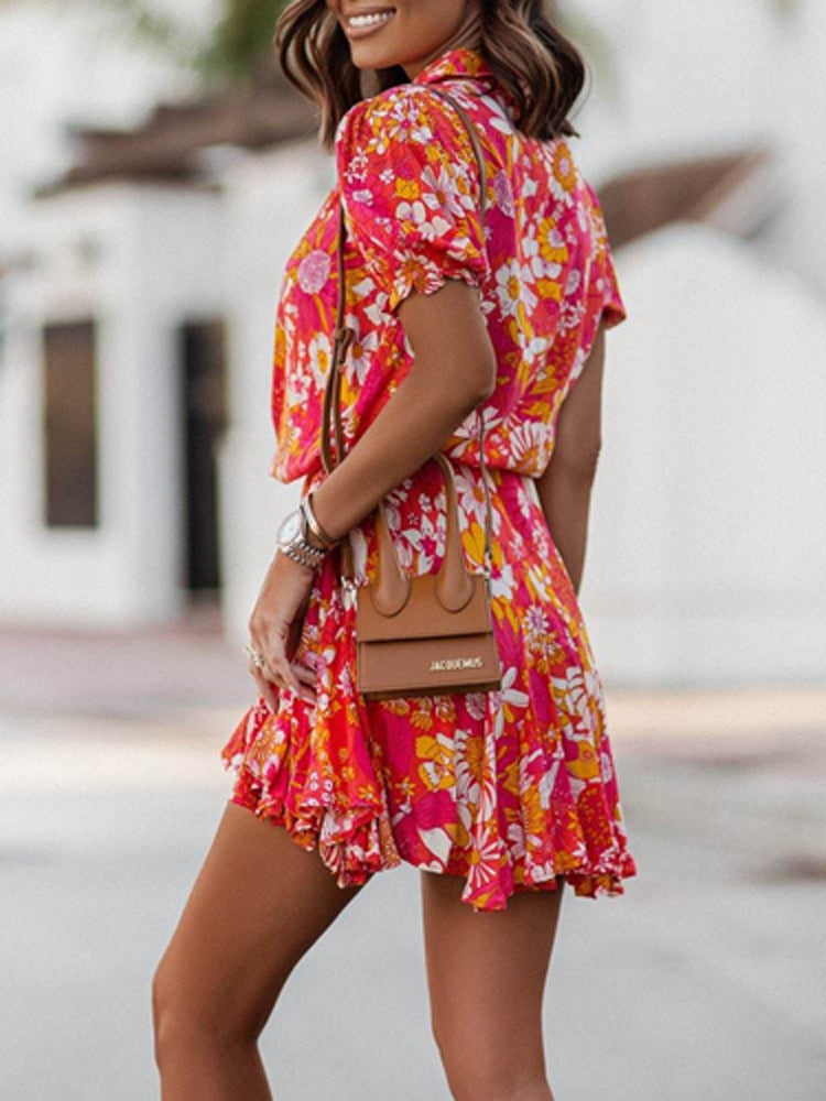 Fashion Street Print Mini Dress