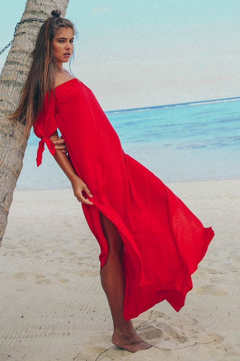 Off Shoulder Boho Dress